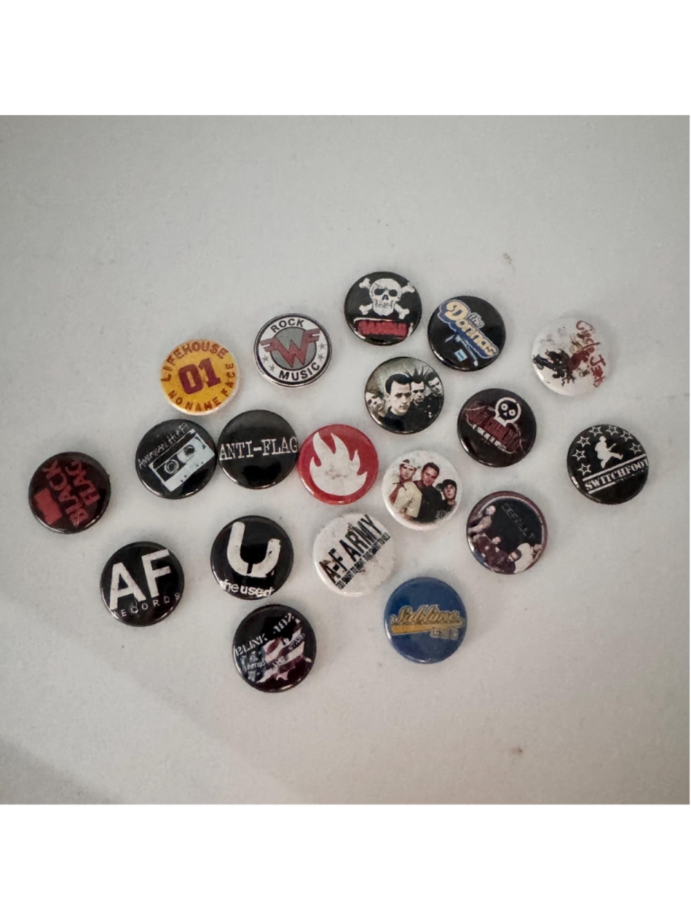 Vintage Y2K Band Music Pins Collection of 16
